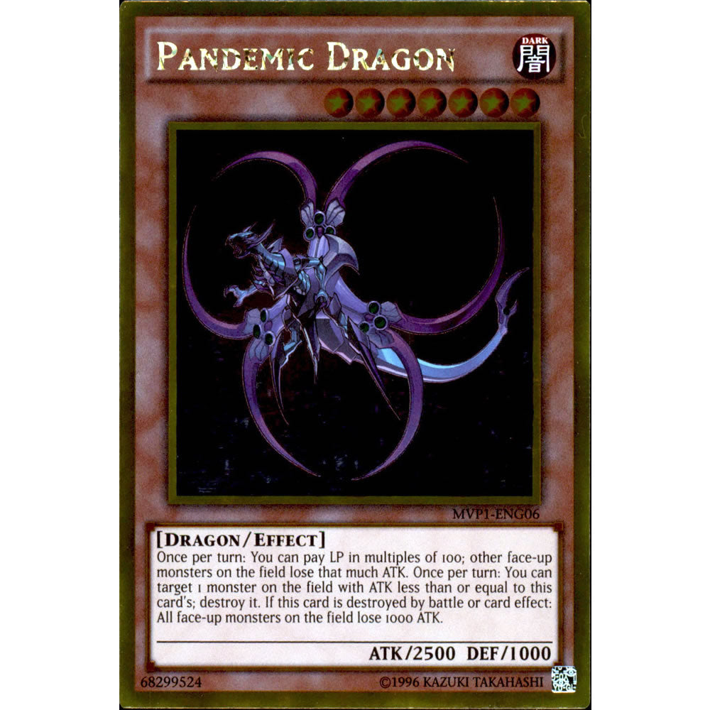 Pandemic Dragon MVP1-ENG06 Yu-Gi-Oh! Card from the The Dark Side of Dimensions Movie Gold Edition Set