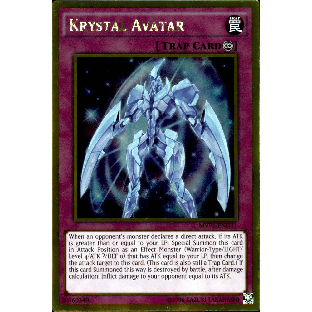 Krystal Avatar MVP1-ENG11 Yu-Gi-Oh! Card from the The Dark Side of Dimensions Movie Gold Edition Set