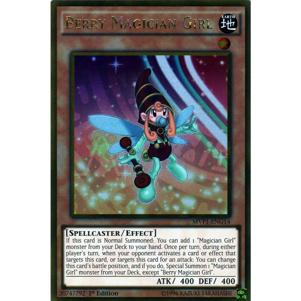 Berry Magician Girl MVP1-ENG14 Yu-Gi-Oh! Card from the The Dark Side of Dimensions Movie Gold Edition Set