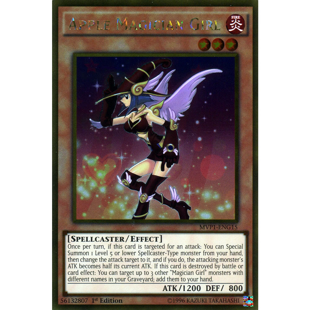 Apple Magician Girl MVP1-ENG15 Yu-Gi-Oh! Card from the The Dark Side of Dimensions Movie Gold Edition Set