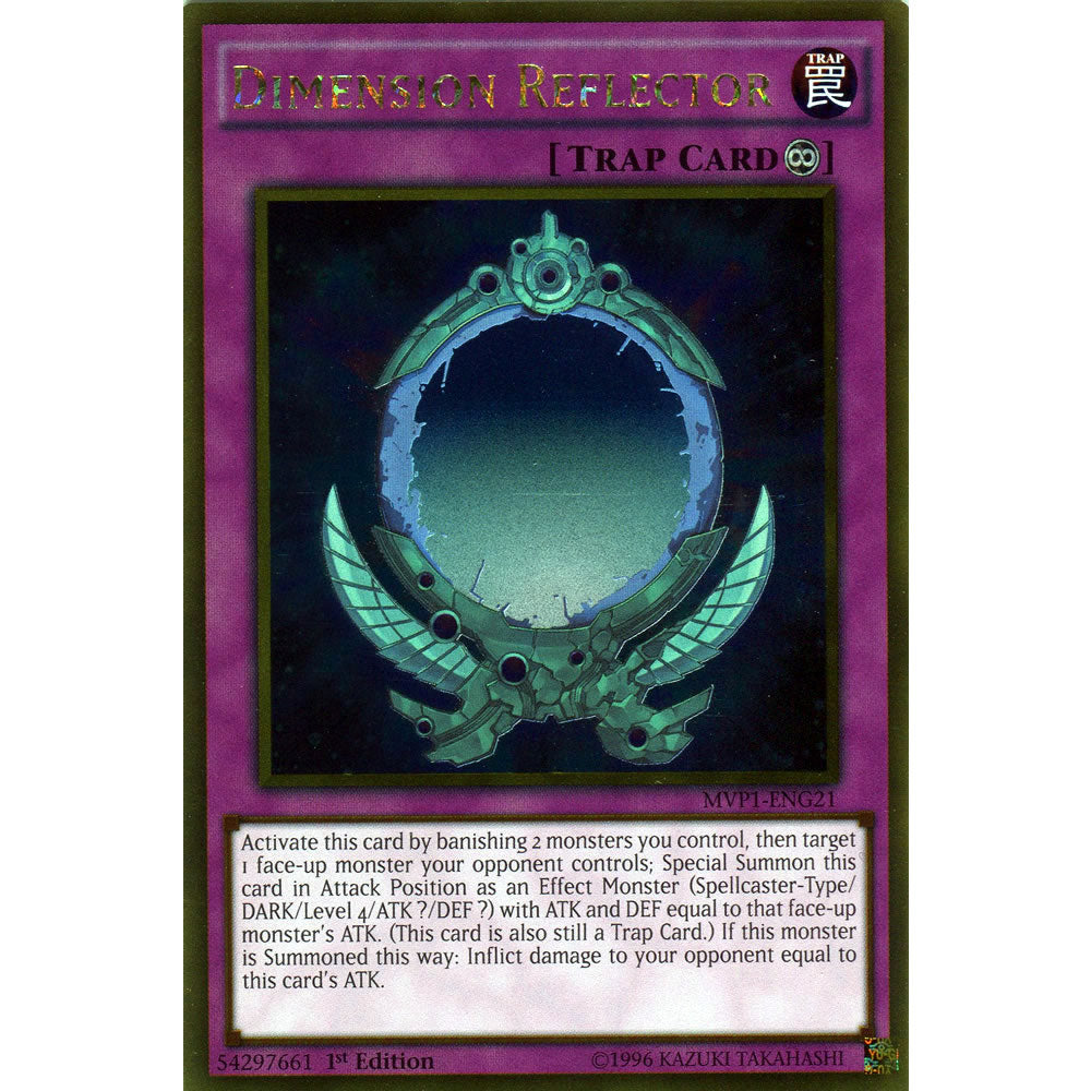 Dimension Reflector MVP1-ENG21 Yu-Gi-Oh! Card from the The Dark Side of Dimensions Movie Gold Edition Set