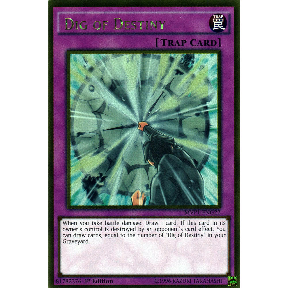 Dig of Destiny MVP1-ENG22 Yu-Gi-Oh! Card from the The Dark Side of Dimensions Movie Gold Edition Set