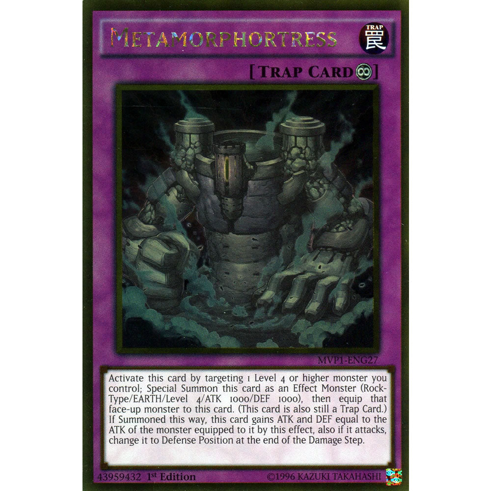 Metamorphortress MVP1-ENG27 Yu-Gi-Oh! Card from the The Dark Side of Dimensions Movie Gold Edition Set