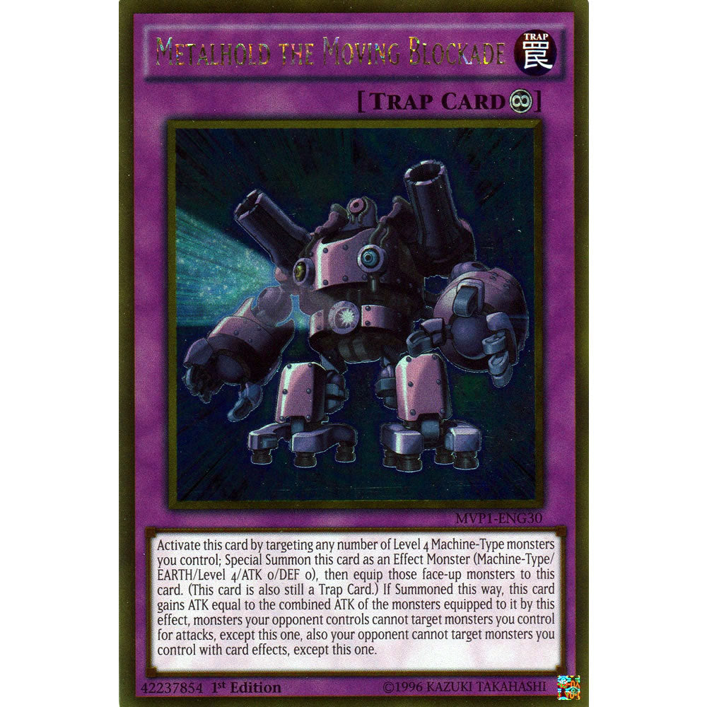 Metalhold the Moving Blockade MVP1-ENG30 Yu-Gi-Oh! Card from the The Dark Side of Dimensions Movie Gold Edition Set