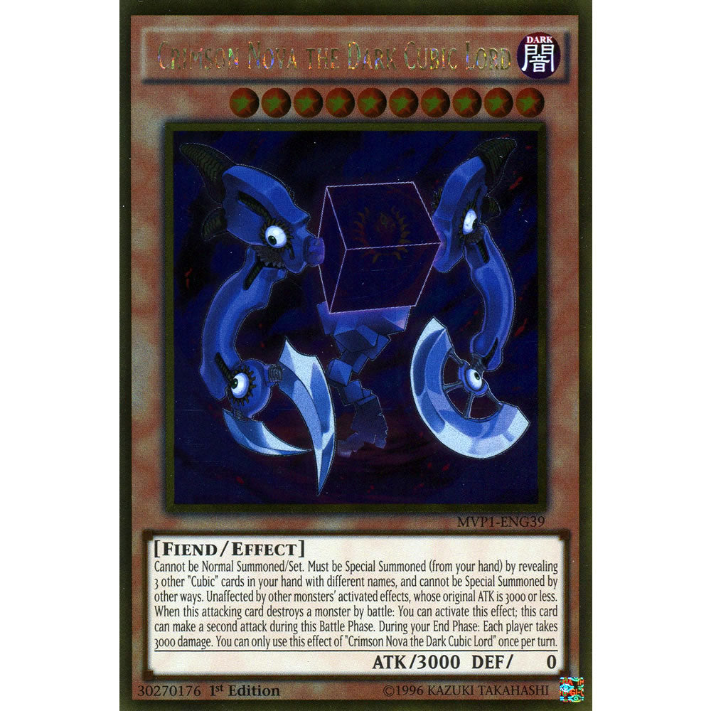 Crimson Nova the Dark Cubic Lord MVP1-ENG39 Yu-Gi-Oh! Card from the The Dark Side of Dimensions Movie Gold Edition Set