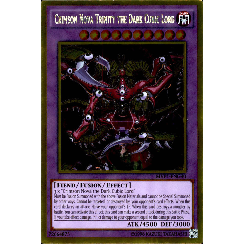 Crimson Nova Trinity the Dark Cubic Lord MVP1-ENG40 Yu-Gi-Oh! Card from the The Dark Side of Dimensions Movie Gold Edition Set