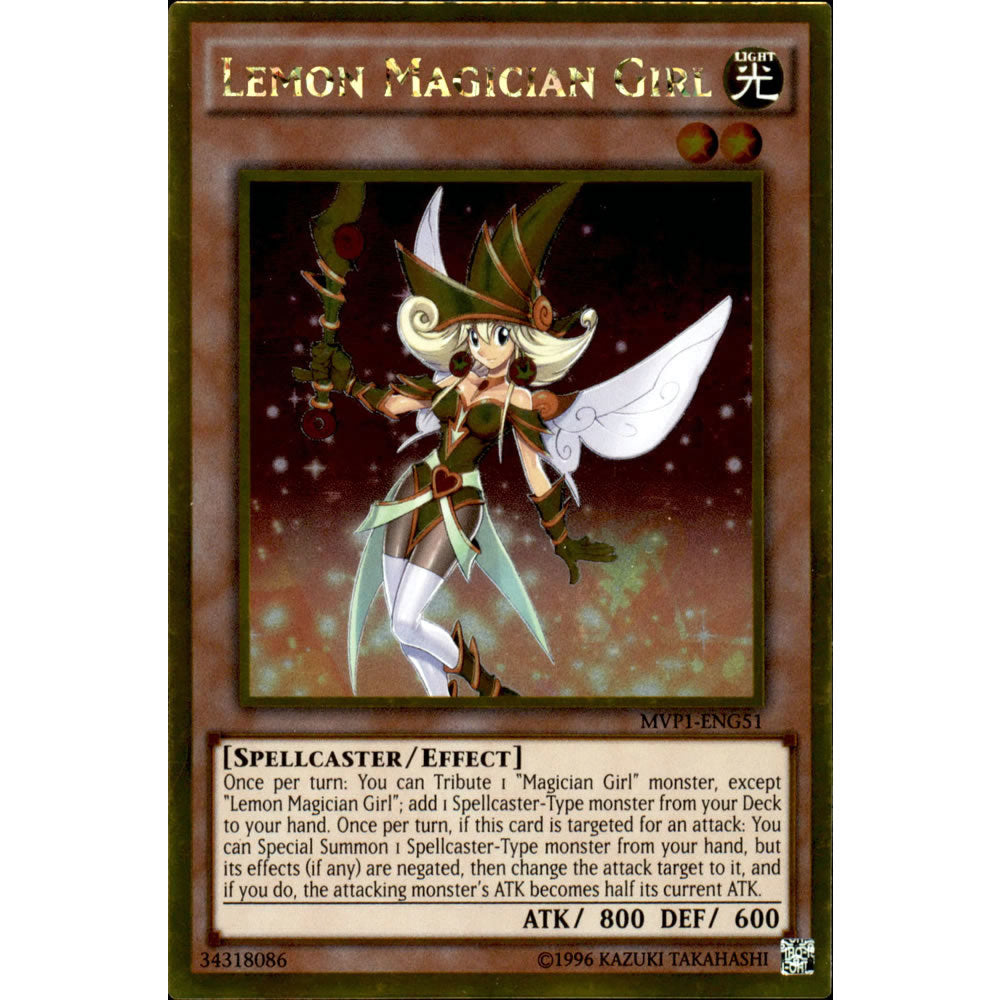 Lemon Magician Girl MVP1-ENG51 Yu-Gi-Oh! Card from the The Dark Side of Dimensions Movie Gold Edition Set