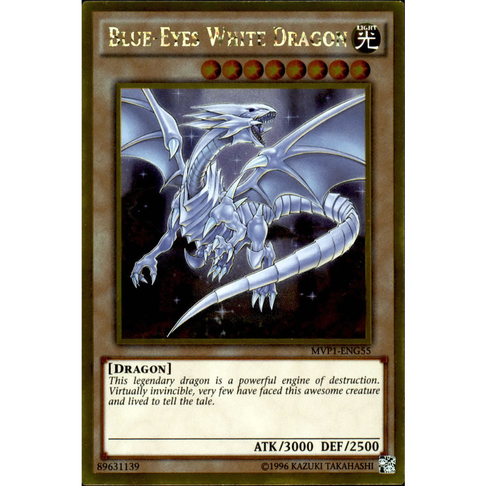 Blue-Eyes White Dragon MVP1-ENG55 Yu-Gi-Oh! Card from the The Dark Side of Dimensions Movie Gold Edition Set