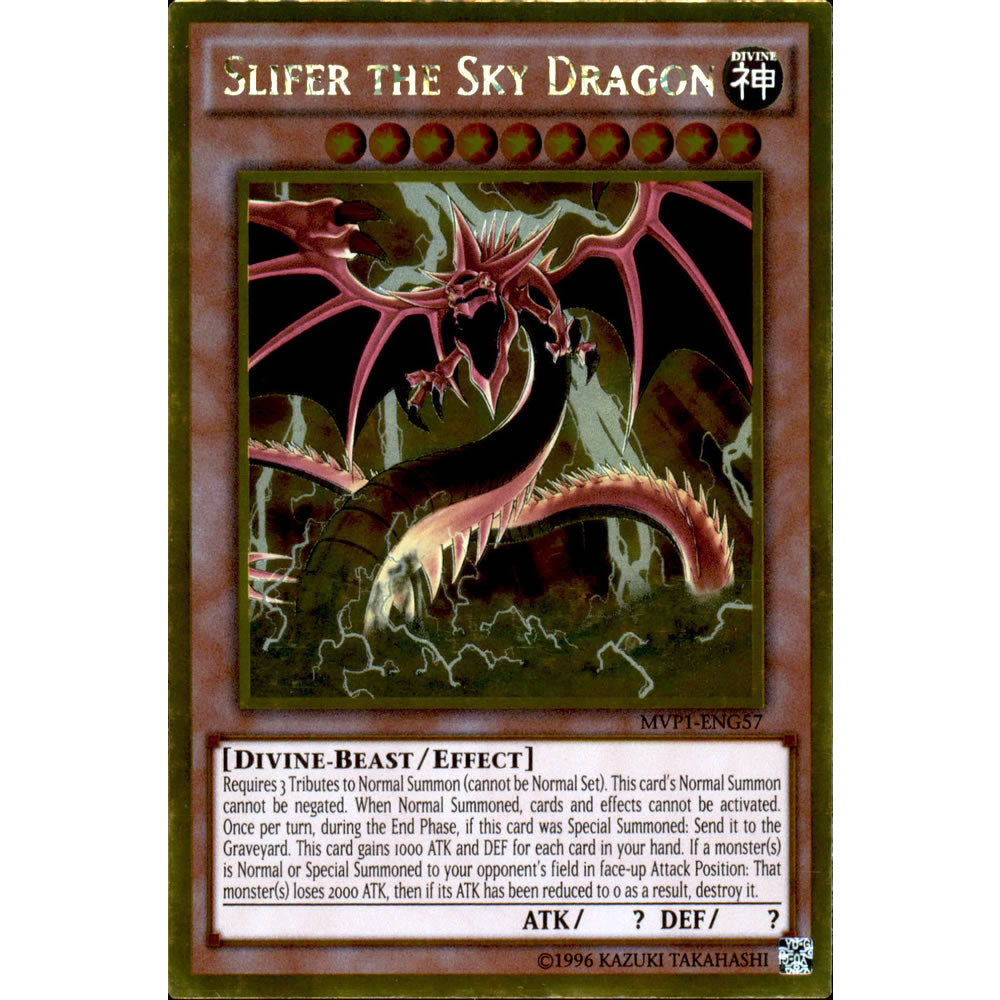 Slifer the Sky Dragon MVP1-ENG57 Yu-Gi-Oh! Card from the The Dark Side of Dimensions Movie Gold Edition Set