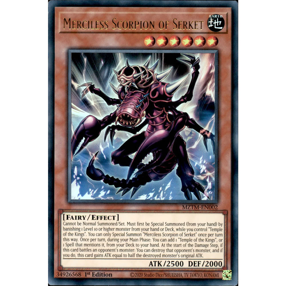 Merciless Scorpion of Serket MZTM-EN002 Yu-Gi-Oh! Card from the Maze of the Master Set