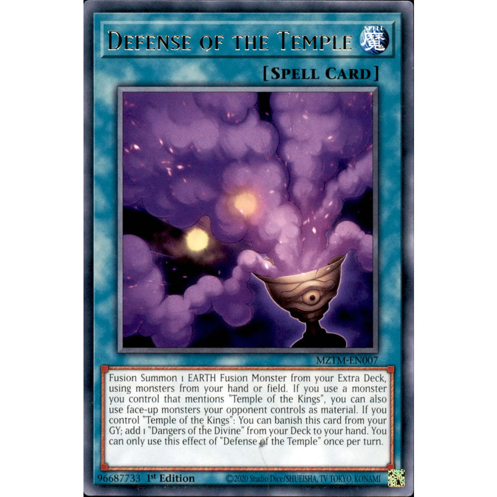 Defense of the Temple MZTM-EN007 Yu-Gi-Oh! Card from the Maze of the Master Set