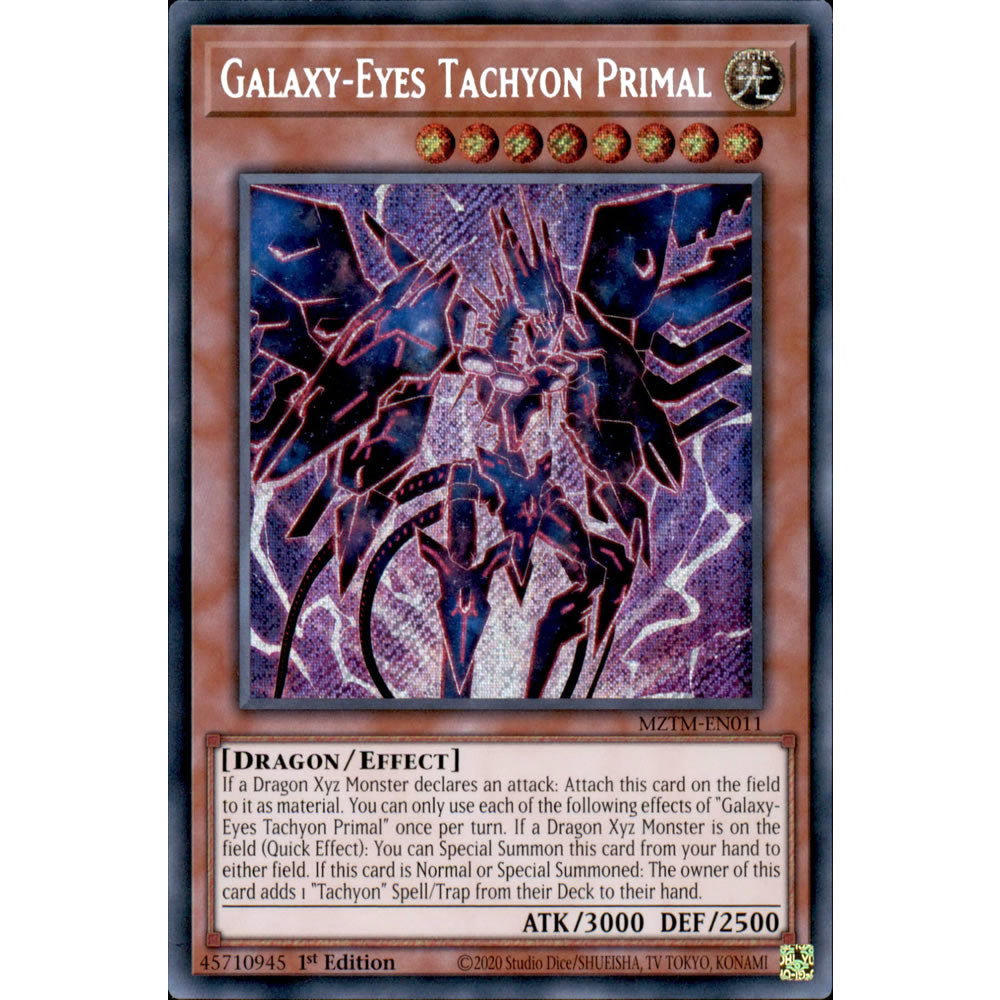 Galaxy-Eyes Tachyon Primal MZTM-EN011 Yu-Gi-Oh! Card from the Maze of the Master Set