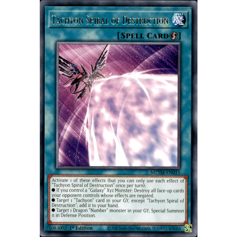 Tachyon Spiral of Destruction MZTM-EN015 Yu-Gi-Oh! Card from the Maze of the Master Set