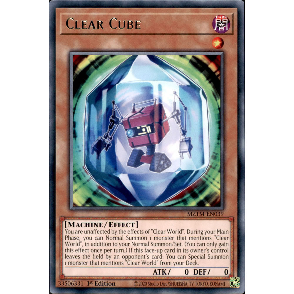 Clear Cube MZTM-EN039 Yu-Gi-Oh! Card from the Maze of the Master Set