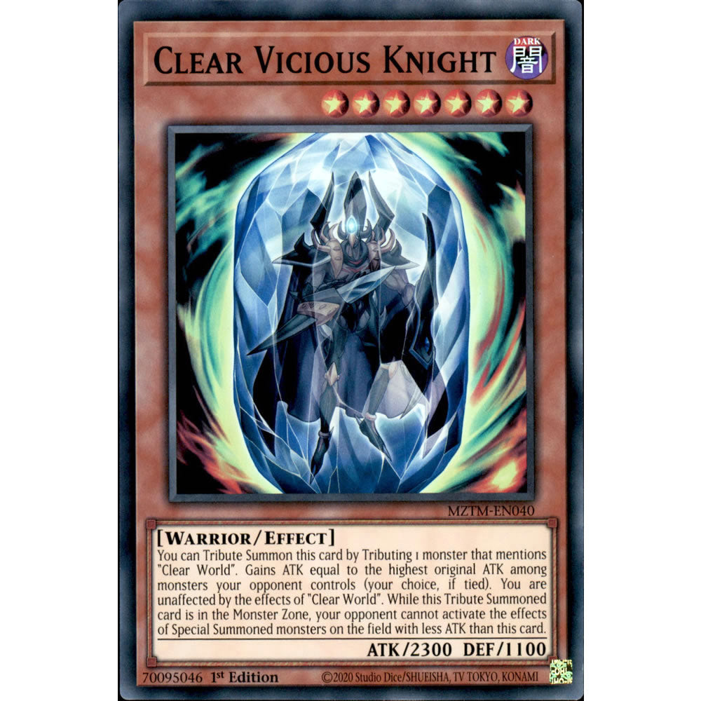 Clear Vicious Knight MZTM-EN040 Yu-Gi-Oh! Card from the Maze of the Master Set