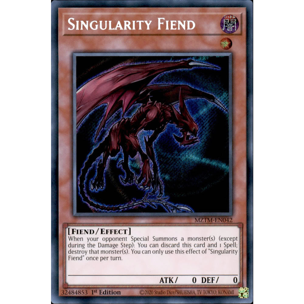 Singularity Fiend MZTM-EN042 Yu-Gi-Oh! Card from the Maze of the Master Set