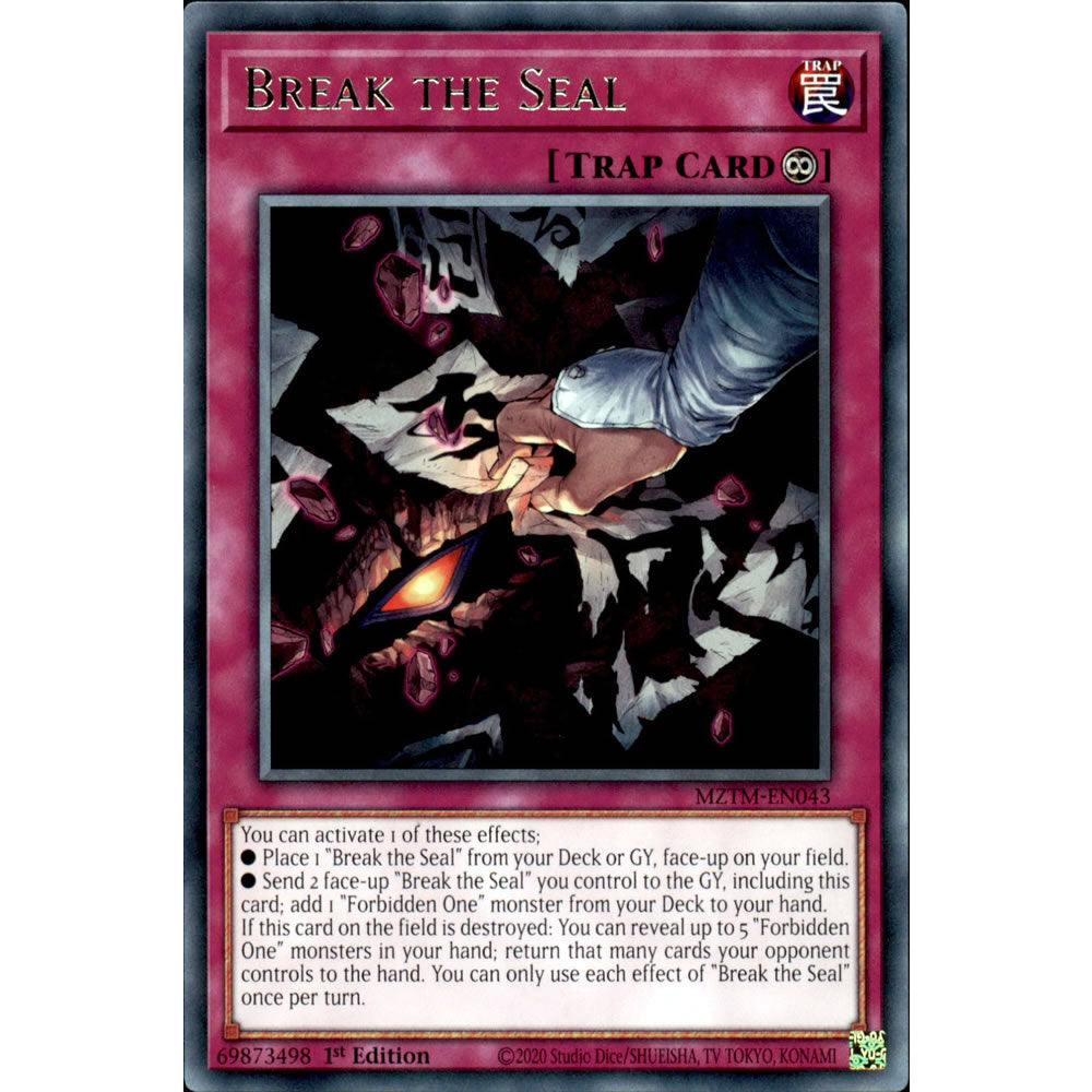 Break the Seal MZTM-EN043 Yu-Gi-Oh! Card from the Maze of the Master Set