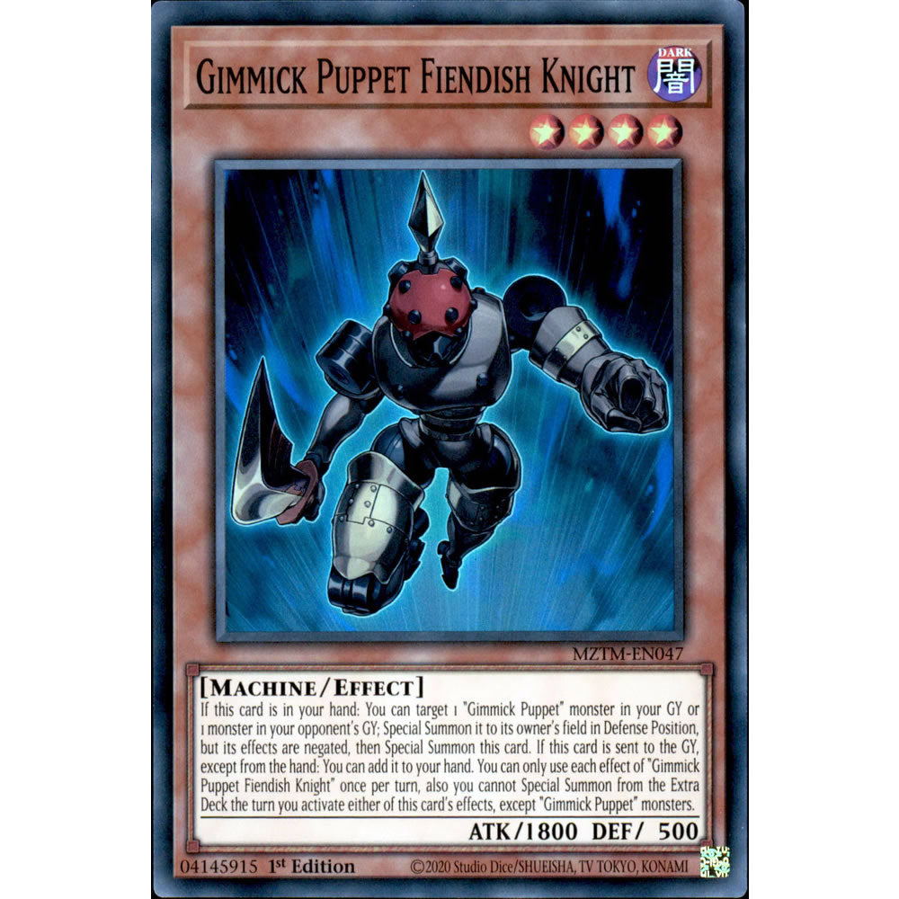 Gimmick Puppet Fiendish Knight MZTM-EN047 Yu-Gi-Oh! Card from the Maze of the Master Set