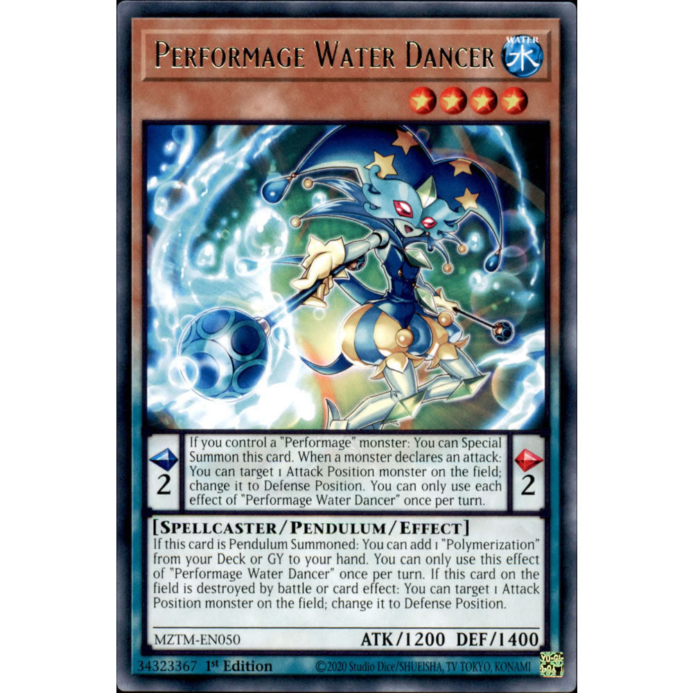 Performage Water Dancer MZTM-EN050 Yu-Gi-Oh! Card from the Maze of the Master Set