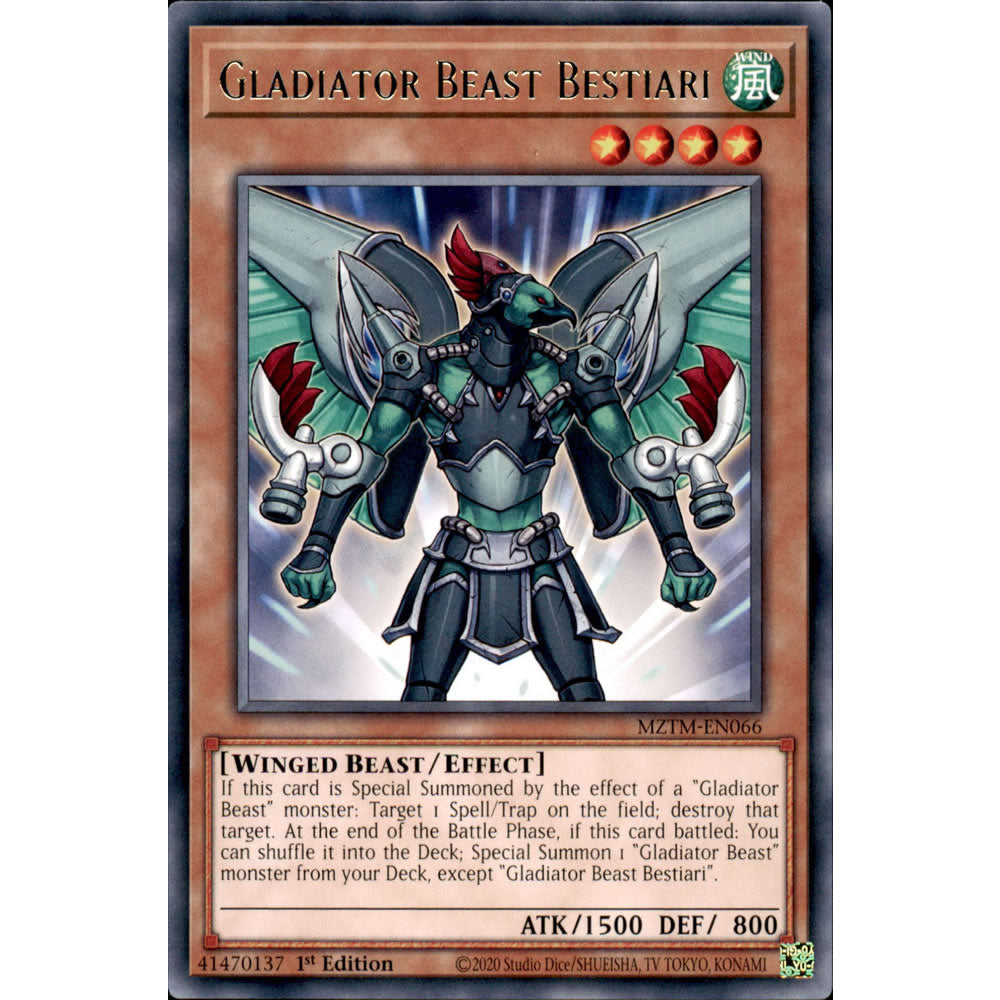 Gladiator Beast Bestiari MZTM-EN066 Yu-Gi-Oh! Card from the Maze of the Master Set