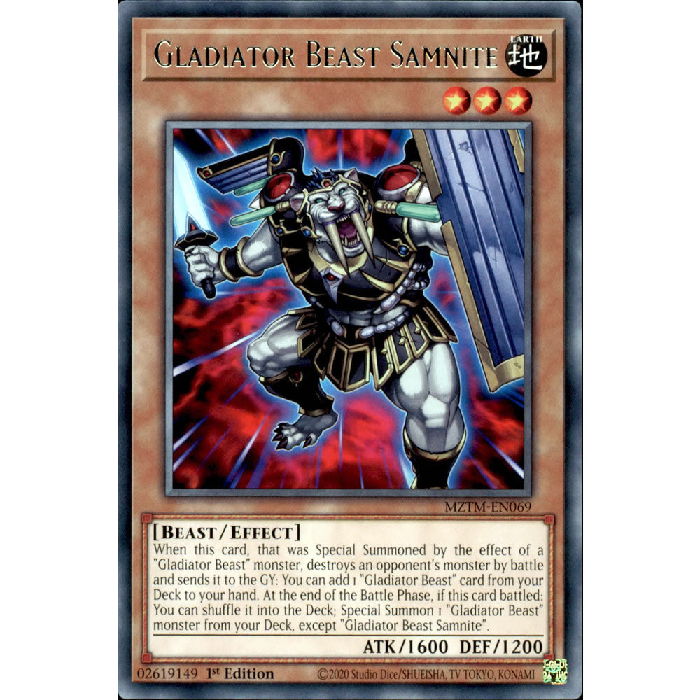 Gladiator Beast Samnite MZTM-EN069 Yu-Gi-Oh! Card from the Maze of the Master Set