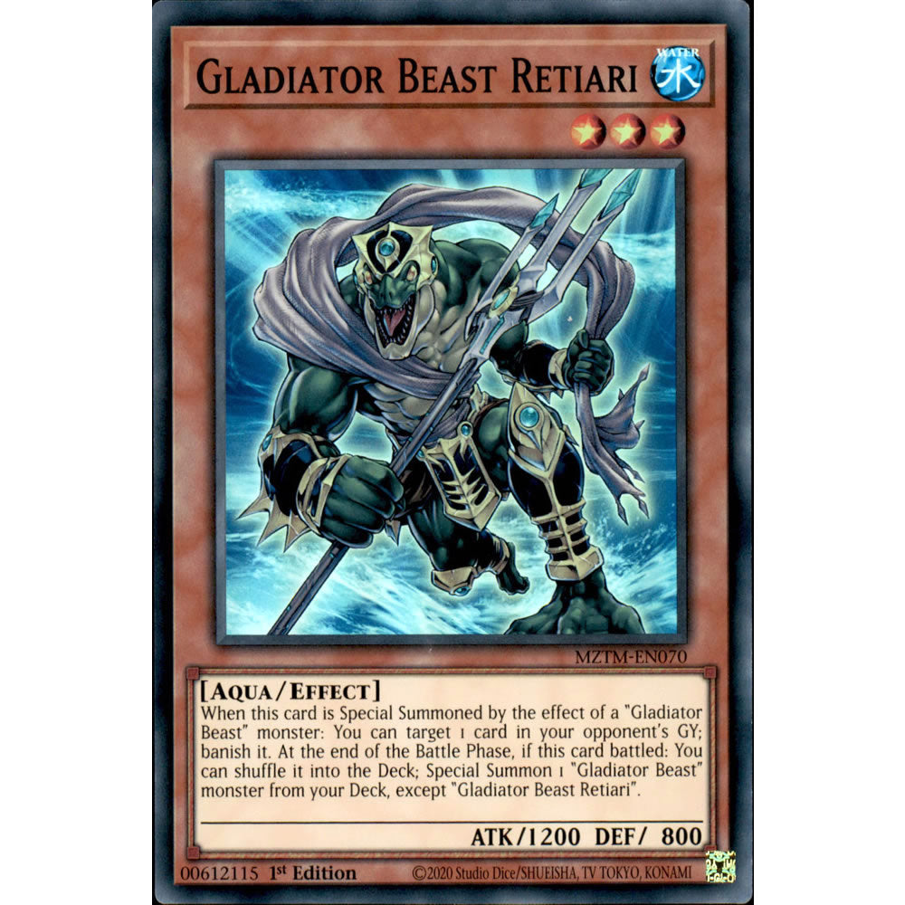 Gladiator Beast Retiari MZTM-EN070 Yu-Gi-Oh! Card from the Maze of the Master Set