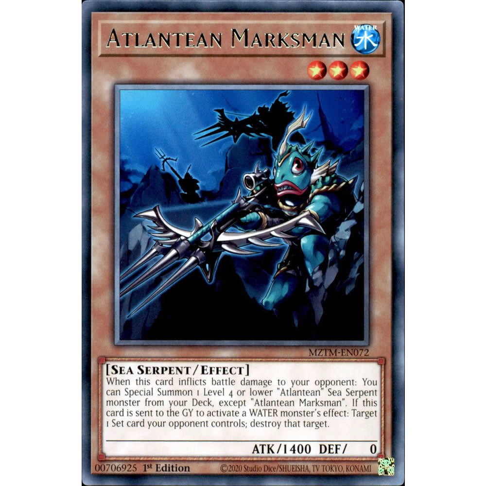 Atlantean Marksman MZTM-EN072 Yu-Gi-Oh! Card from the Maze of the Master Set