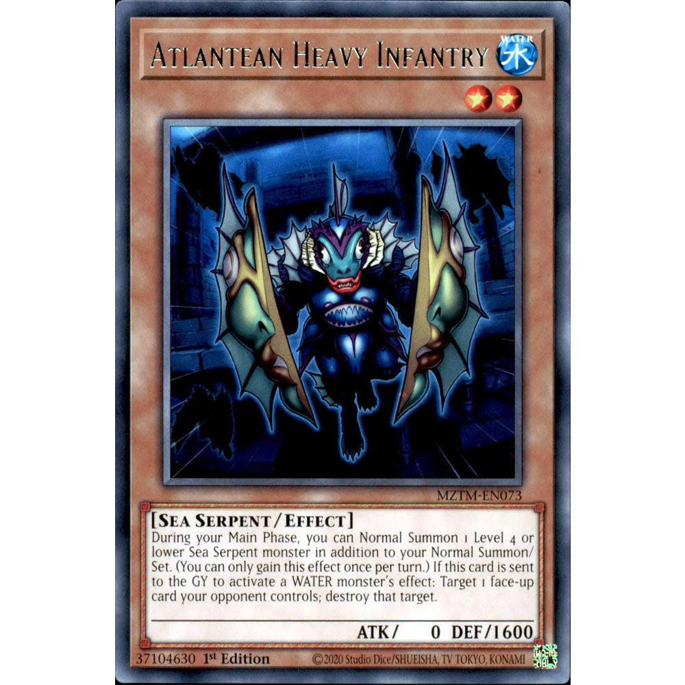 Atlantean Heavy Infantry MZTM-EN073 Yu-Gi-Oh! Card from the Maze of the Master Set