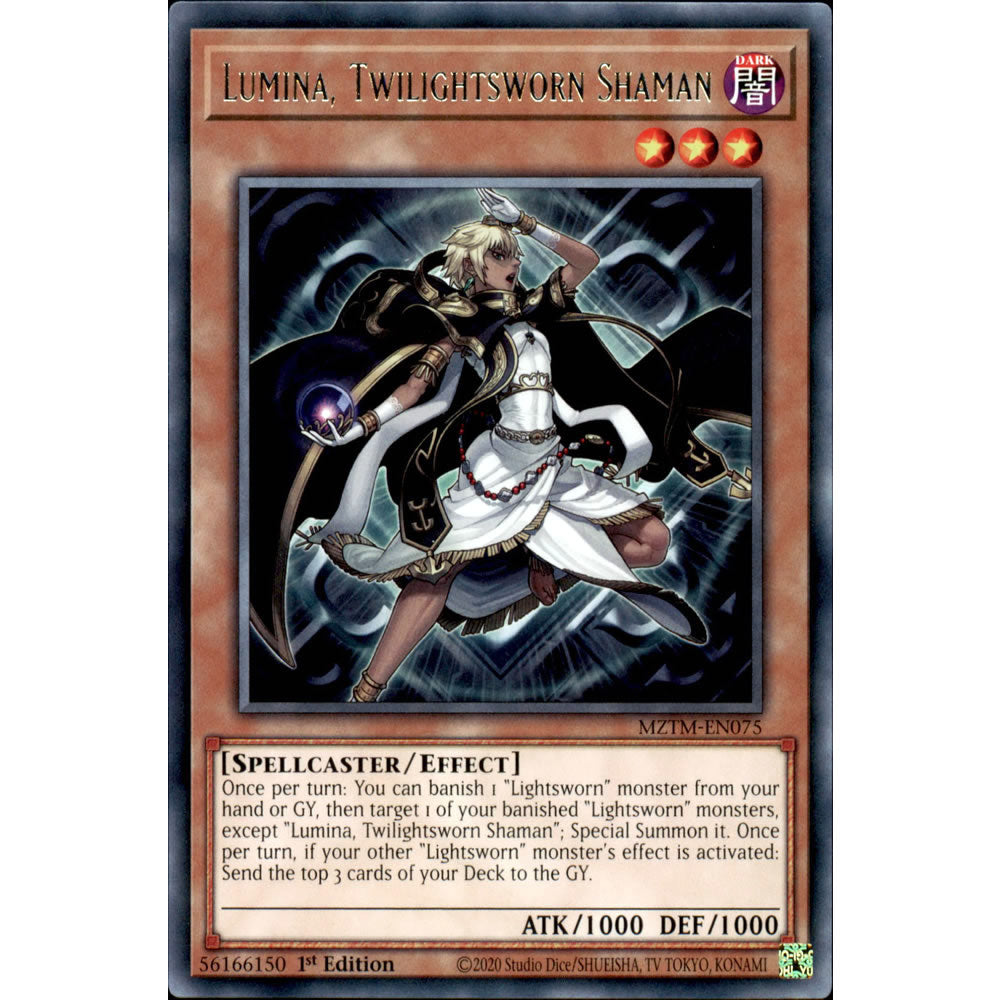 Lumina, Twilightsworn Shaman MZTM-EN075 Yu-Gi-Oh! Card from the Maze of the Master Set