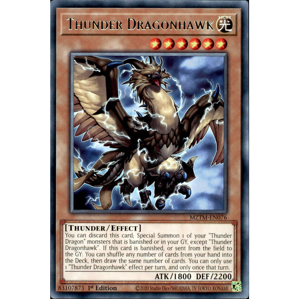 Thunder Dragonhawk MZTM-EN076 Yu-Gi-Oh! Card from the Maze of the Master Set