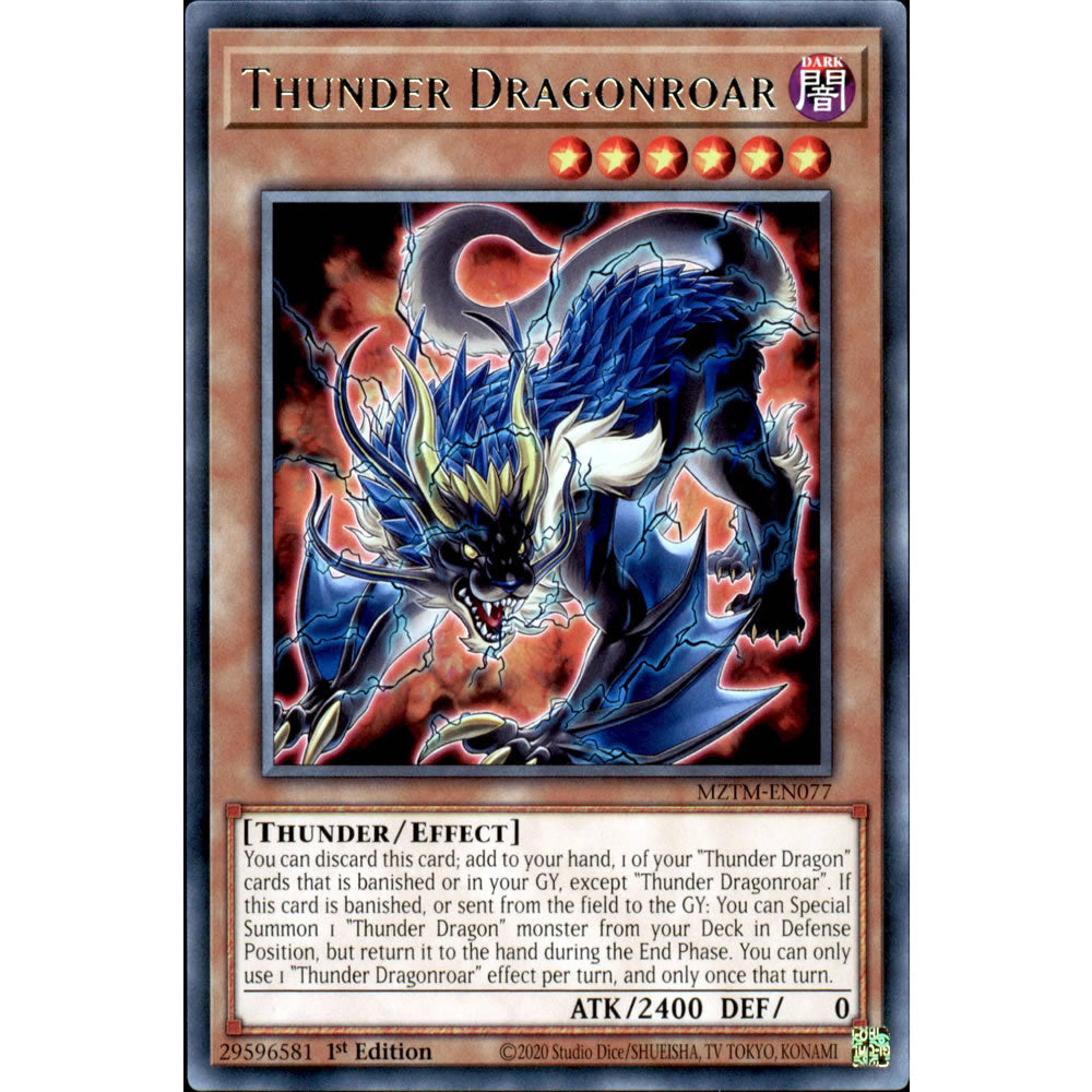 Thunder Dragonroar MZTM-EN077 Yu-Gi-Oh! Card from the Maze of the Master Set