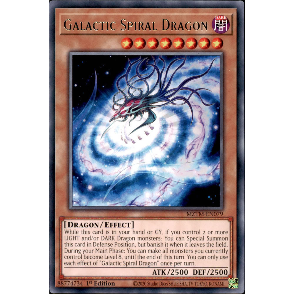 Galactic Spiral Dragon MZTM-EN079 Yu-Gi-Oh! Card from the Maze of the Master Set