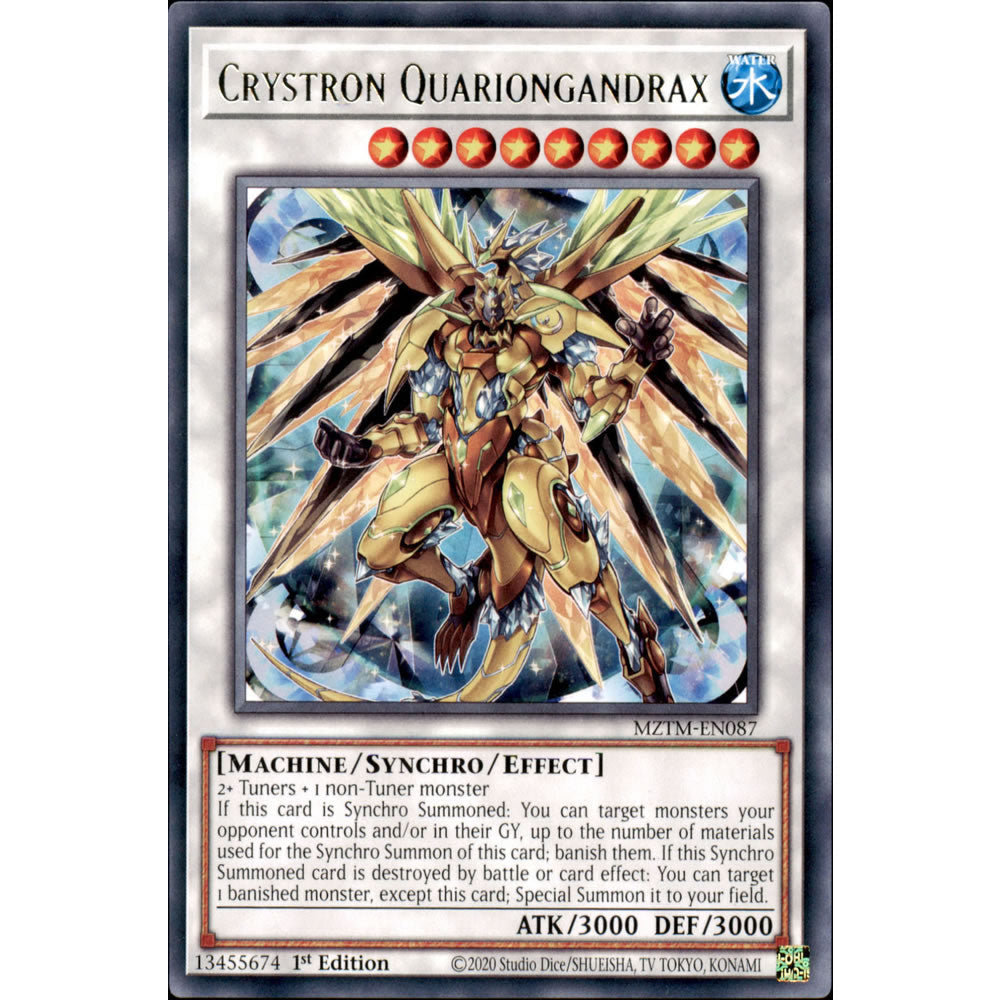 Crystron Quariongandrax MZTM-EN087 Yu-Gi-Oh! Card from the Maze of the Master Set