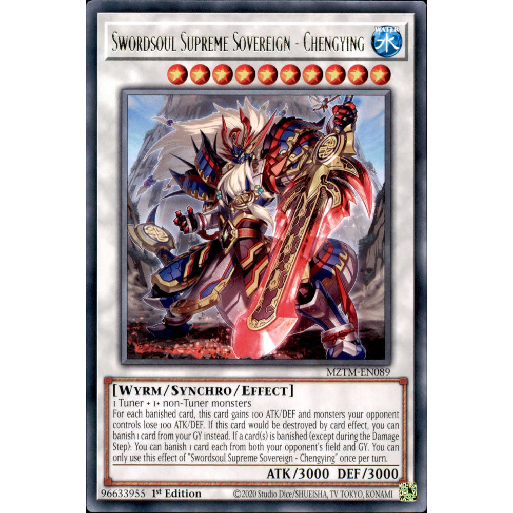 Swordsoul Supreme Sovereign - Chengying MZTM-EN089 Yu-Gi-Oh! Card from the Maze of the Master Set