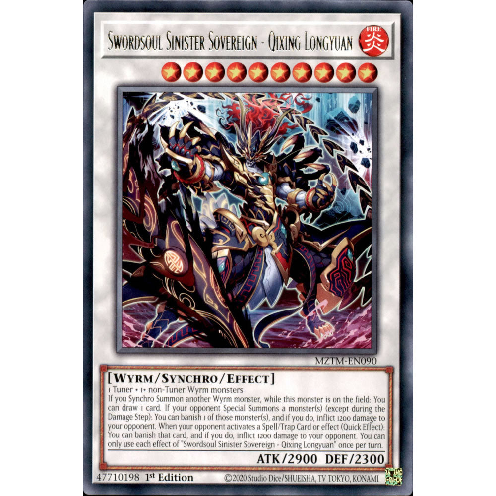 Swordsoul Sinister Sovereign - Qixing Longyuan MZTM-EN090 Yu-Gi-Oh! Card from the Maze of the Master Set