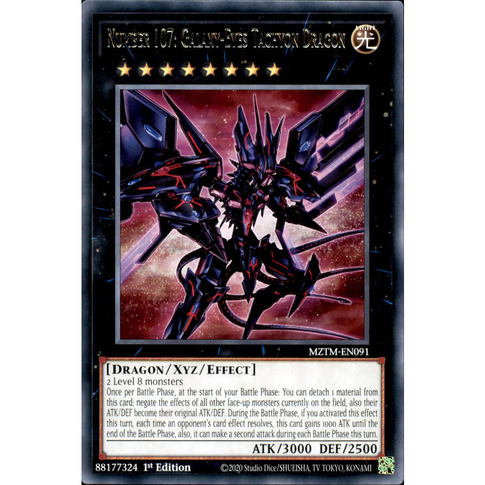 Number 107: Galaxy-Eyes Tachyon Dragon MZTM-EN091 Yu-Gi-Oh! Card