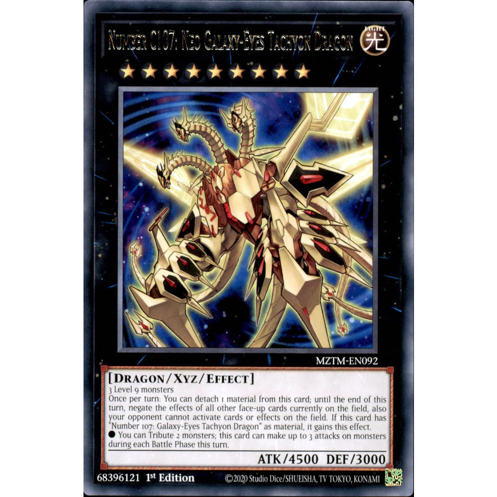 Number C107: Neo Galaxy-Eyes Tachyon Dragon MZTM-EN092 Yu-Gi-Oh! Card from the Maze of the Master Set