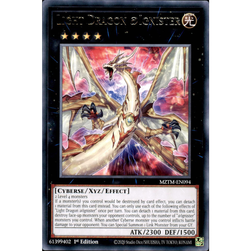 Light Dragon @Ignister MZTM-EN094 Yu-Gi-Oh! Card from the Maze of the Master Set