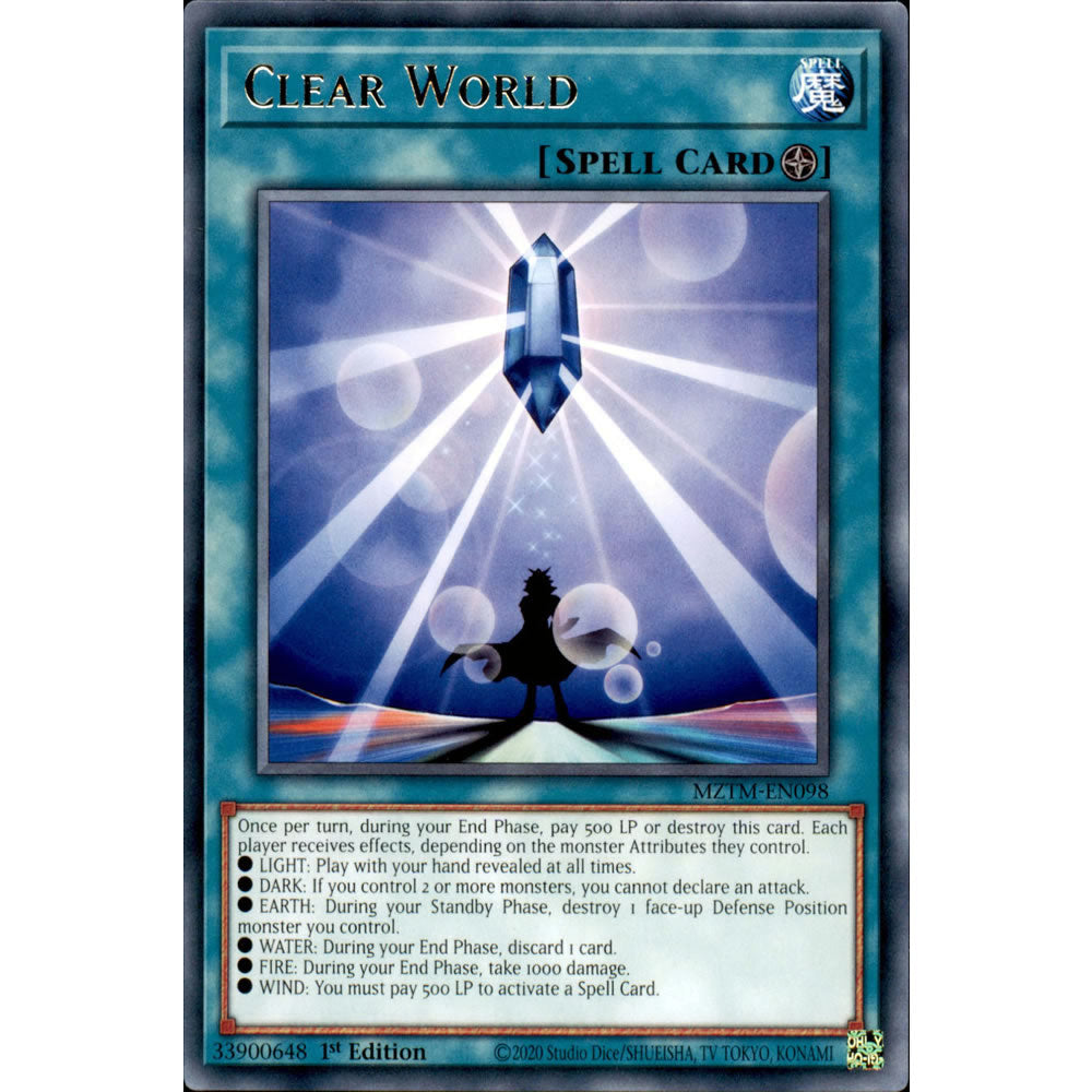 Clear World MZTM-EN098 Yu-Gi-Oh! Card from the Maze of the Master Set