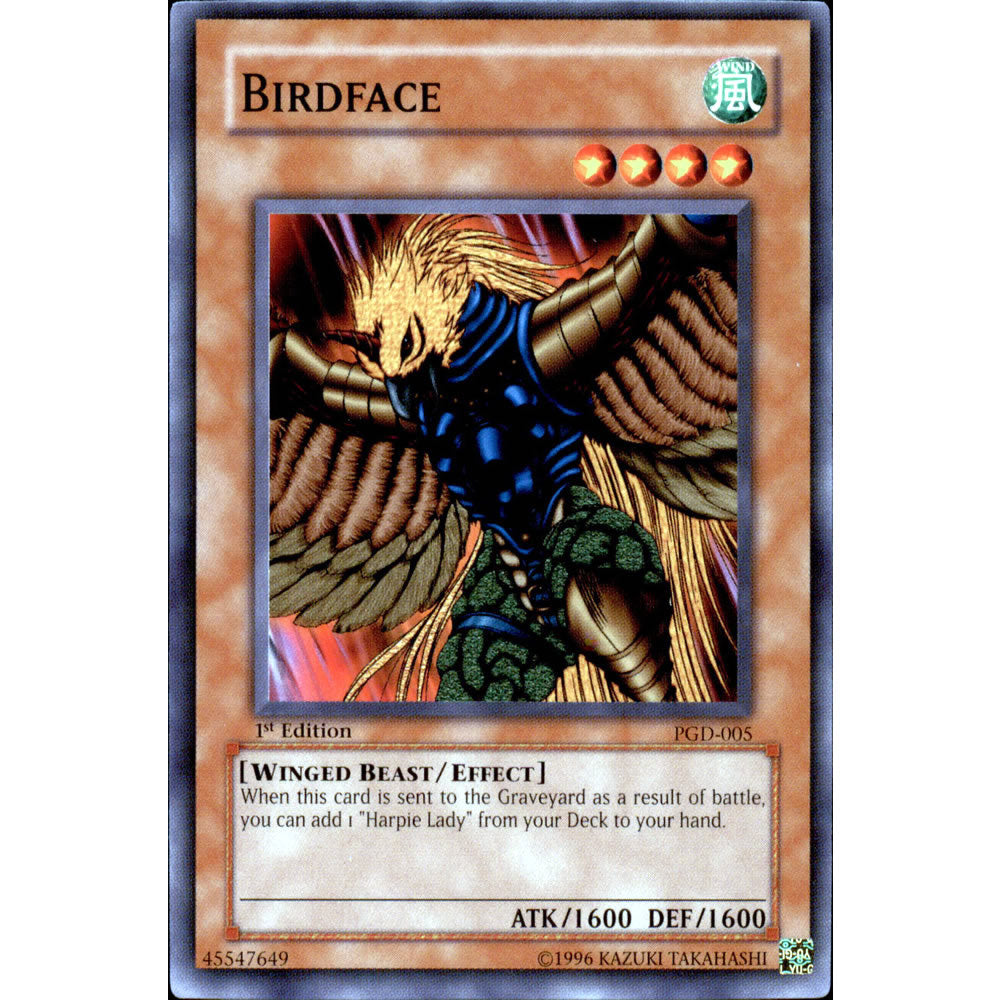 Birdface PGD-005 Yu-Gi-Oh! Card from the Pharaonic Guardian Set