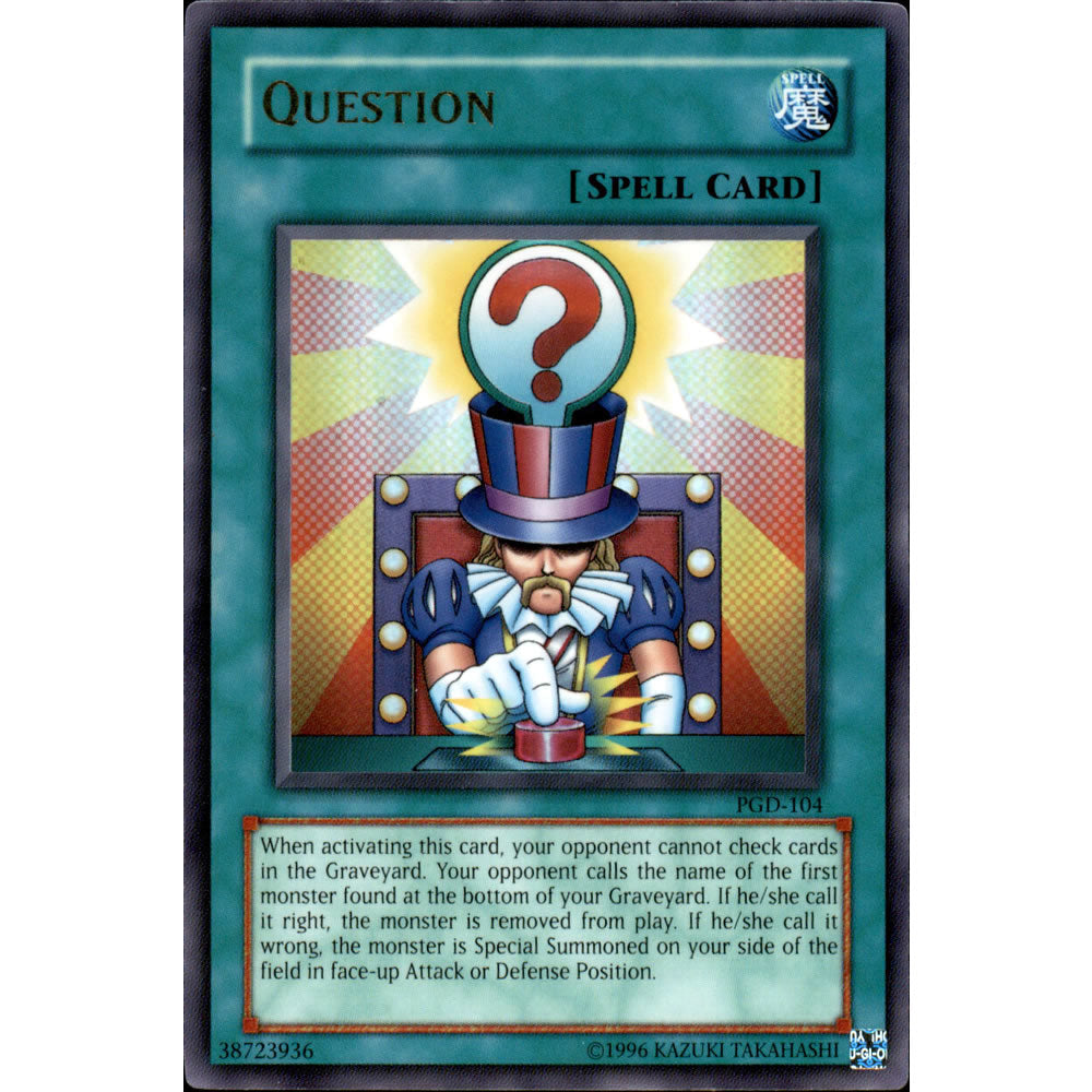 Question PGD-104 Yu-Gi-Oh! Card from the Pharaonic Guardian Set