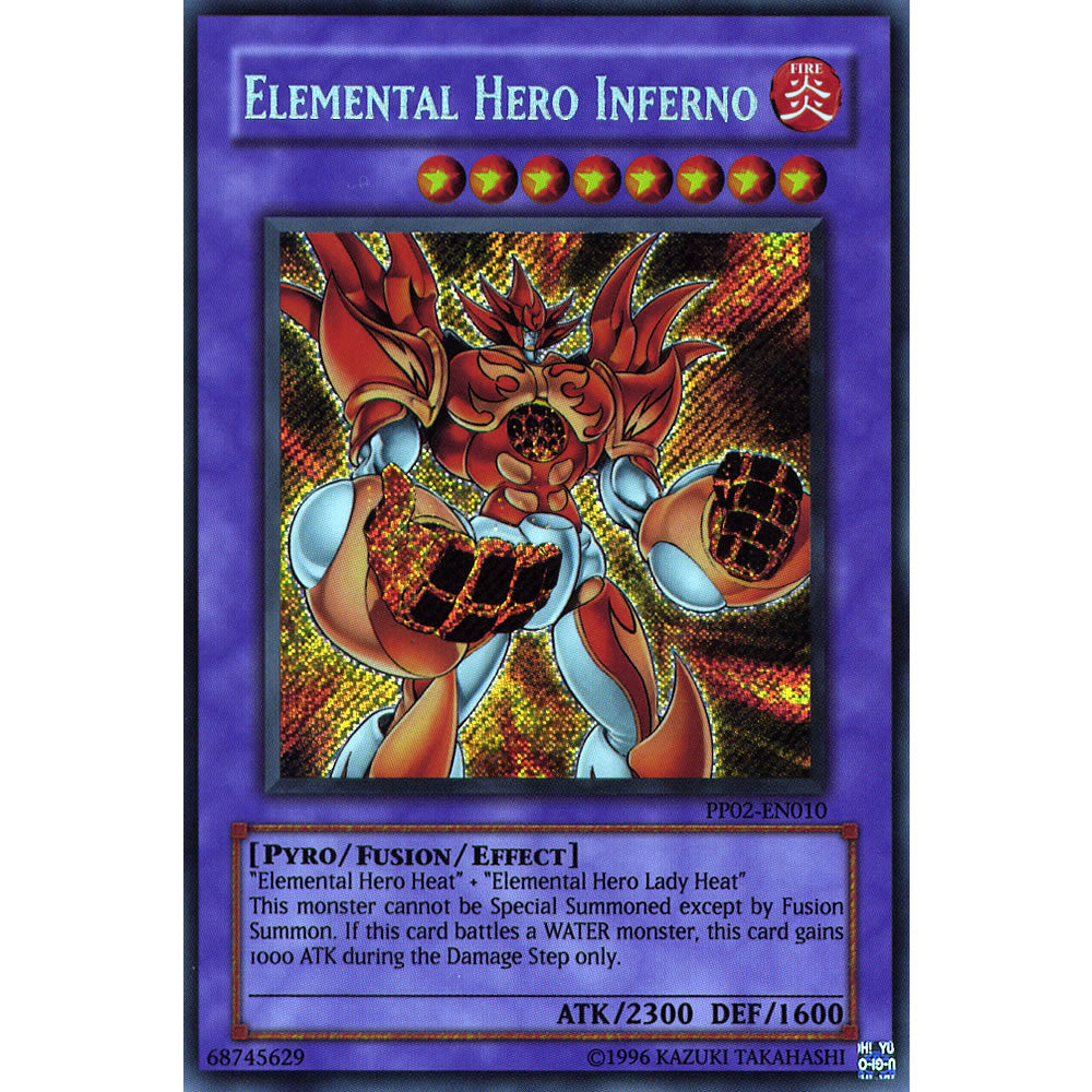 Elemental Hero Inferno PP02-EN010 Yu-Gi-Oh! Card from the Premium Pack 2 Set