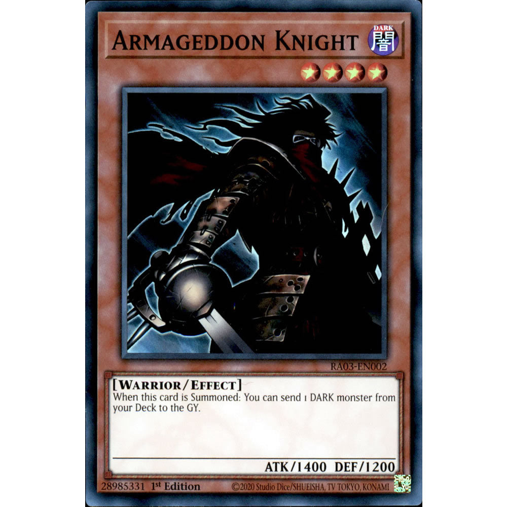 Armageddon Knight RA03-EN002 Yu-Gi-Oh! Card from the Quarter Century Bonanza Set