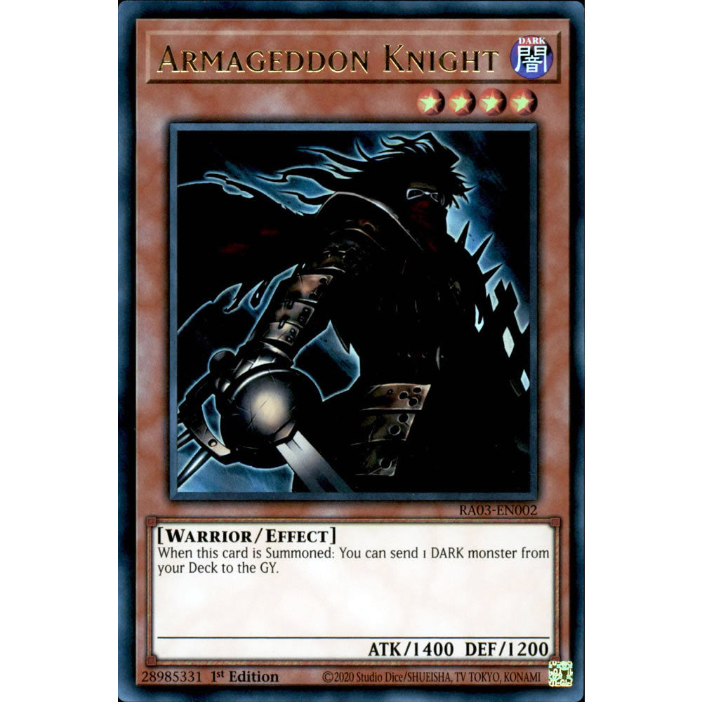 Armageddon Knight RA03-EN002 Yu-Gi-Oh! Card from the Quarter Century Bonanza Set