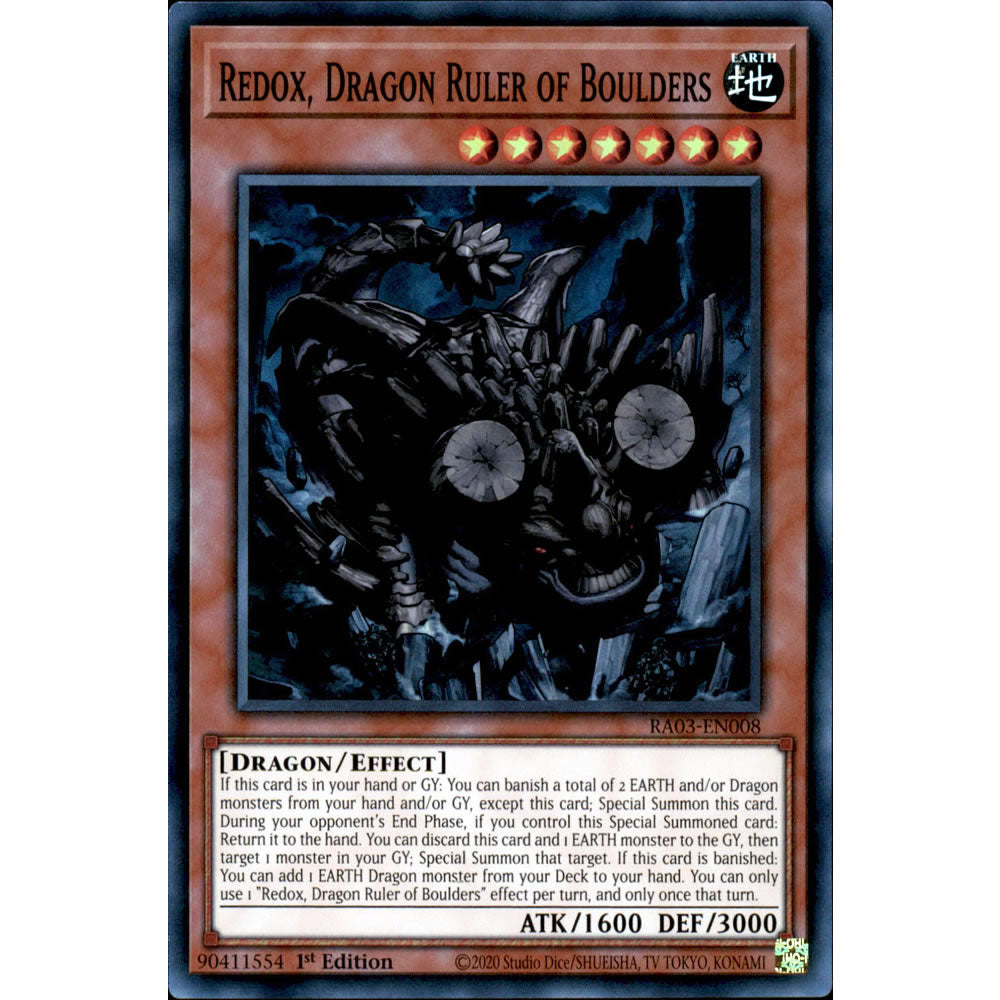 Redox, Dragon Ruler of Boulders RA03-EN008 Yu-Gi-Oh! Card from the Quarter Century Bonanza Set