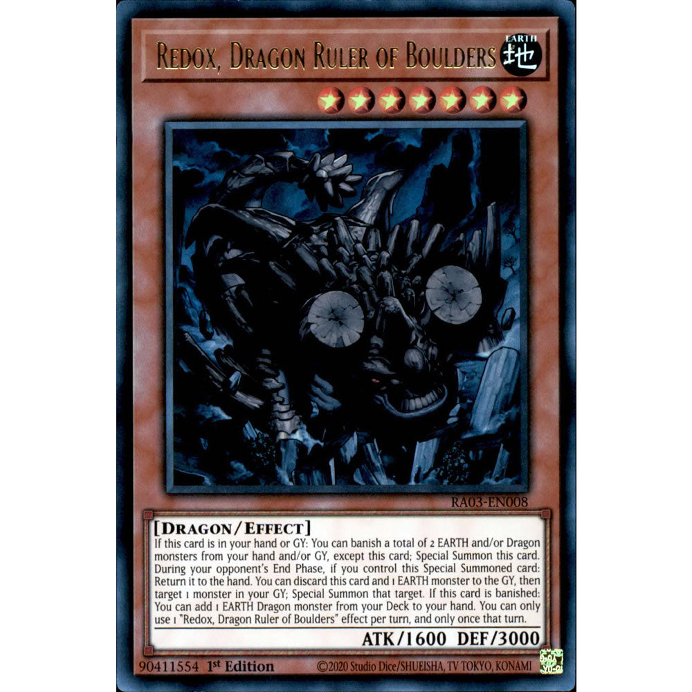 Redox, Dragon Ruler of Boulders RA03-EN008 Yu-Gi-Oh! Card from the Quarter Century Bonanza Set