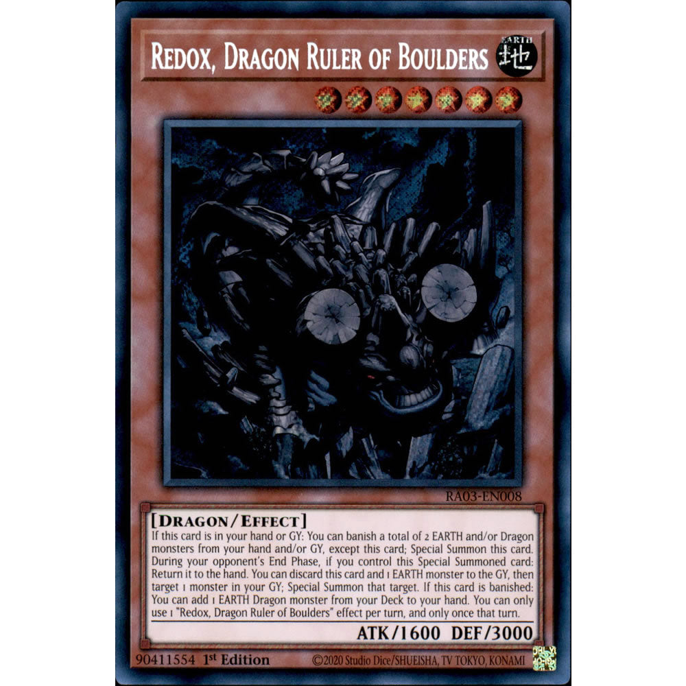 Redox, Dragon Ruler of Boulders RA03-EN008 Yu-Gi-Oh! Card from the Quarter Century Bonanza Set