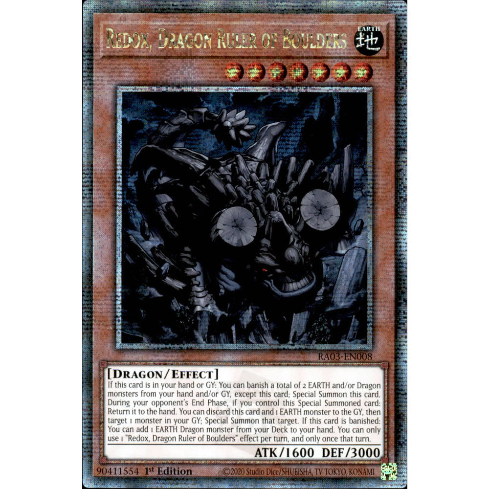 Redox, Dragon Ruler of Boulders RA03-EN008 Yu-Gi-Oh! Card from the Quarter Century Bonanza Set