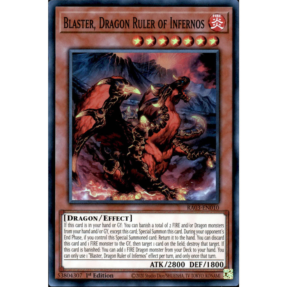 Blaster, Dragon Ruler of Infernos RA03-EN010 Yu-Gi-Oh! Card from the Quarter Century Bonanza Set