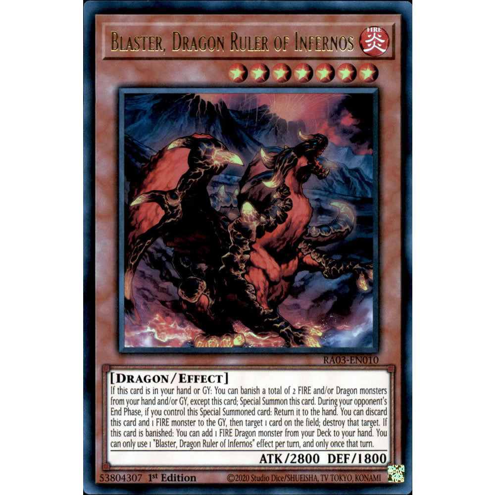 Blaster, Dragon Ruler of Infernos RA03-EN010 Yu-Gi-Oh! Card from the Quarter Century Bonanza Set